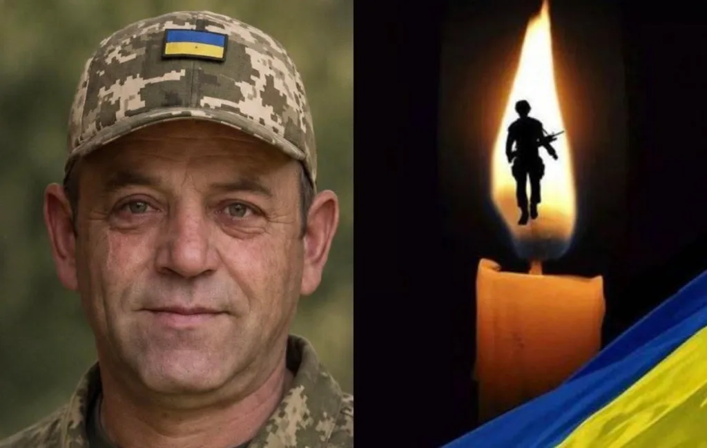 Український військовий і свічка пам’яті захисників