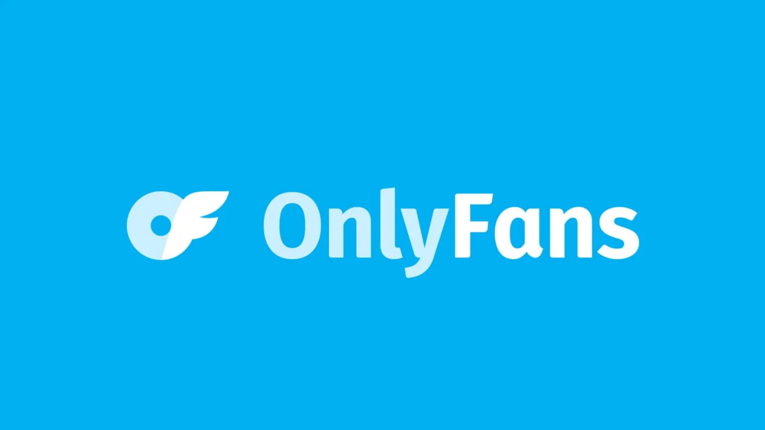 Логотип платформи OnlyFans на блакитному фоні