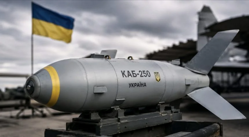 Українська авіаційна бомба КАБ-250 на аеродромі
