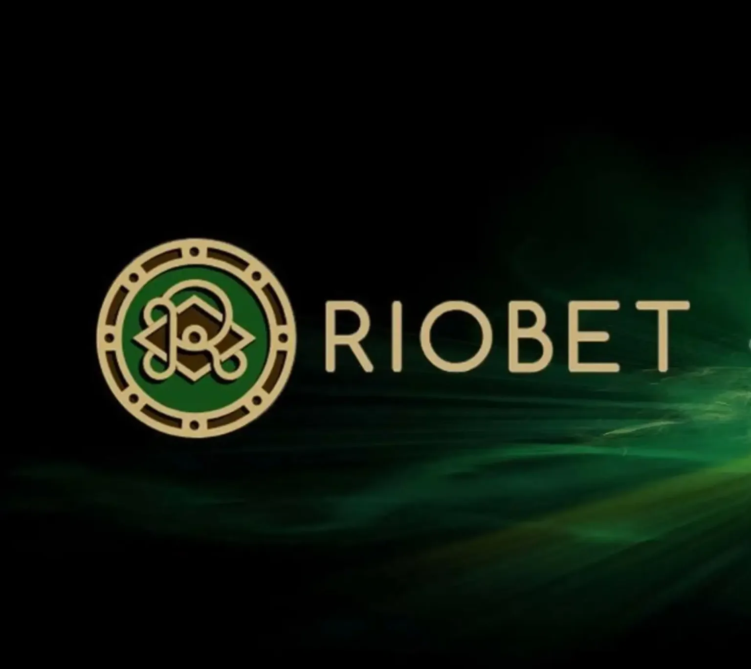 Логотип казино Riobet на темному фоні