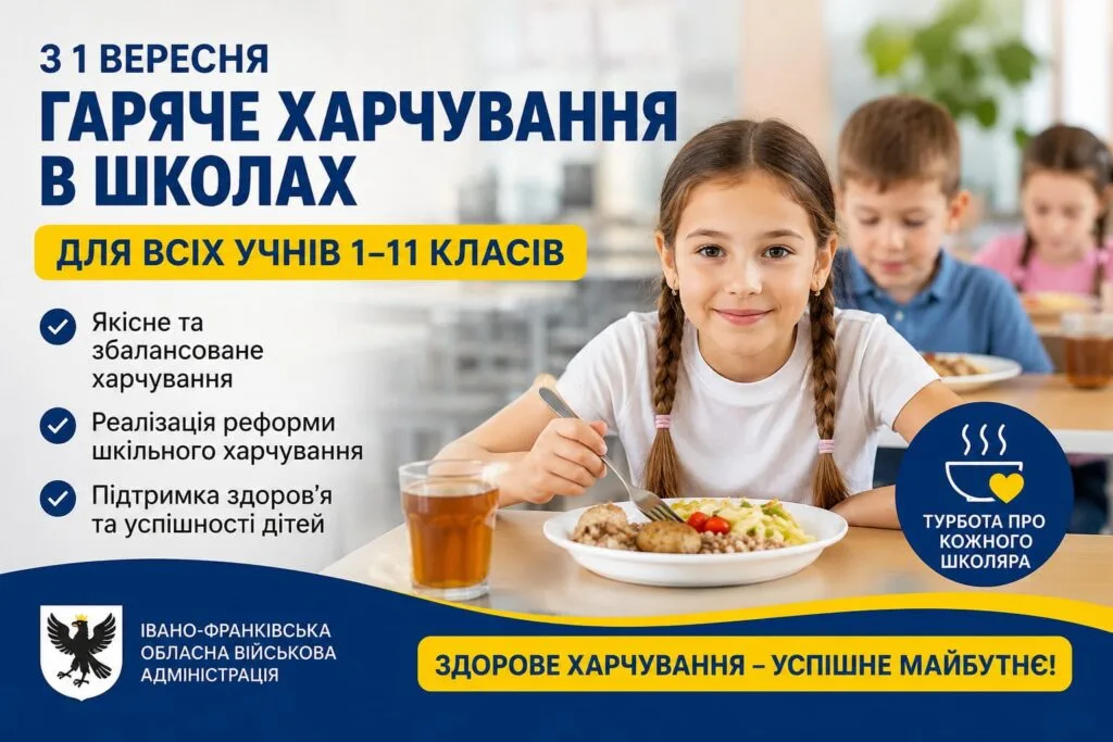 Гаряче шкільне харчування для учнів України