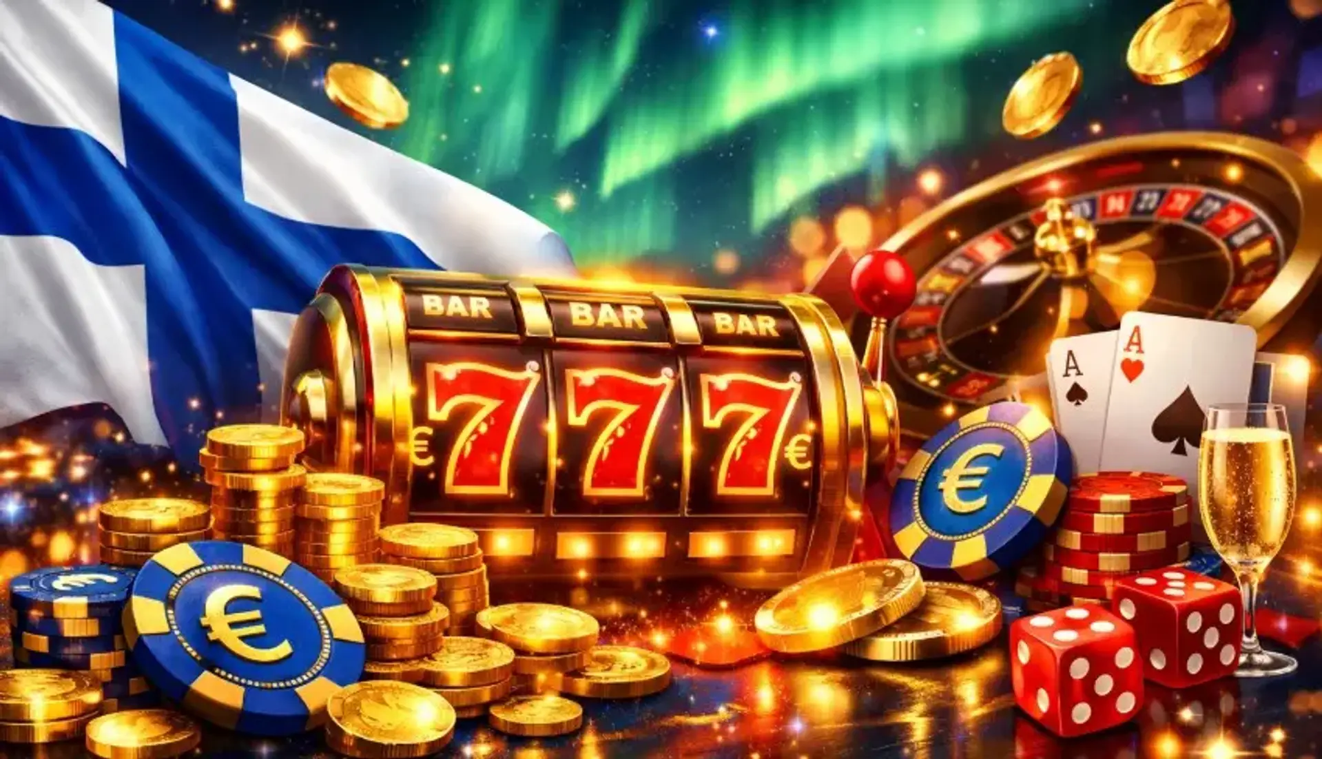 Онлайн казино з прапором Фінляндії та слотами