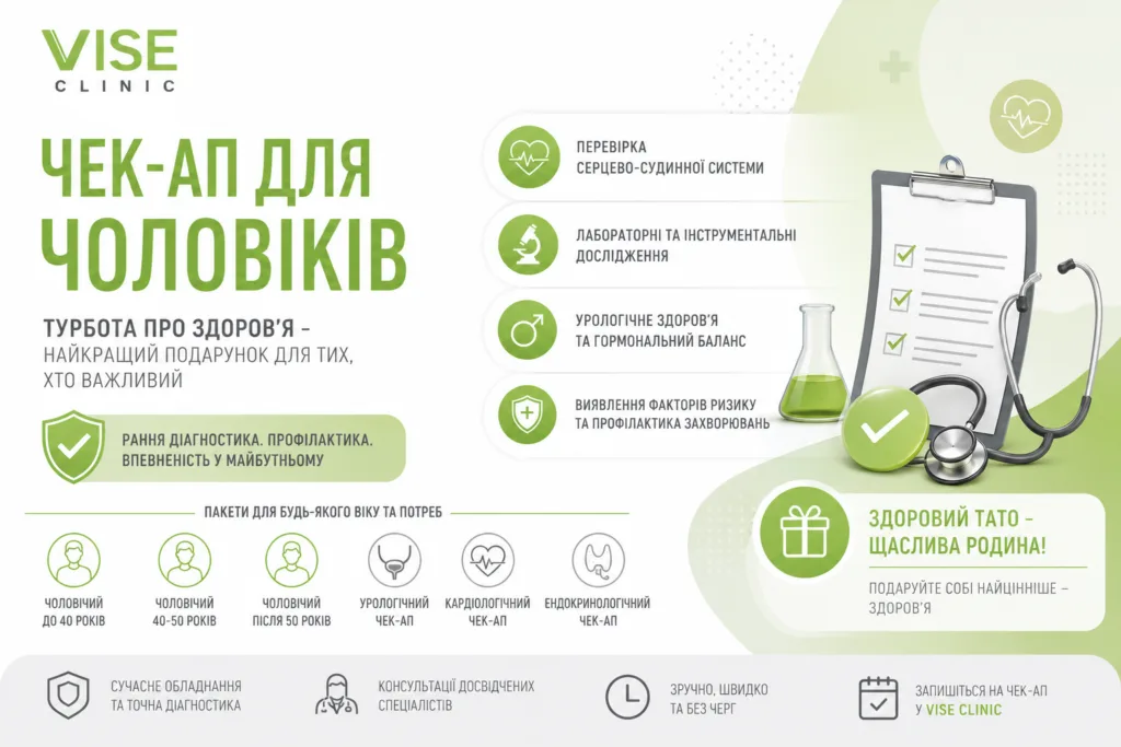 Чек-ап для чоловіків у клініці Vise Clinic