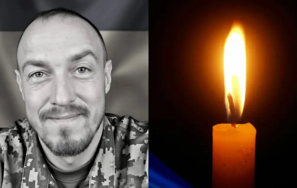 Український військовий і палаюча свічка пам’яті