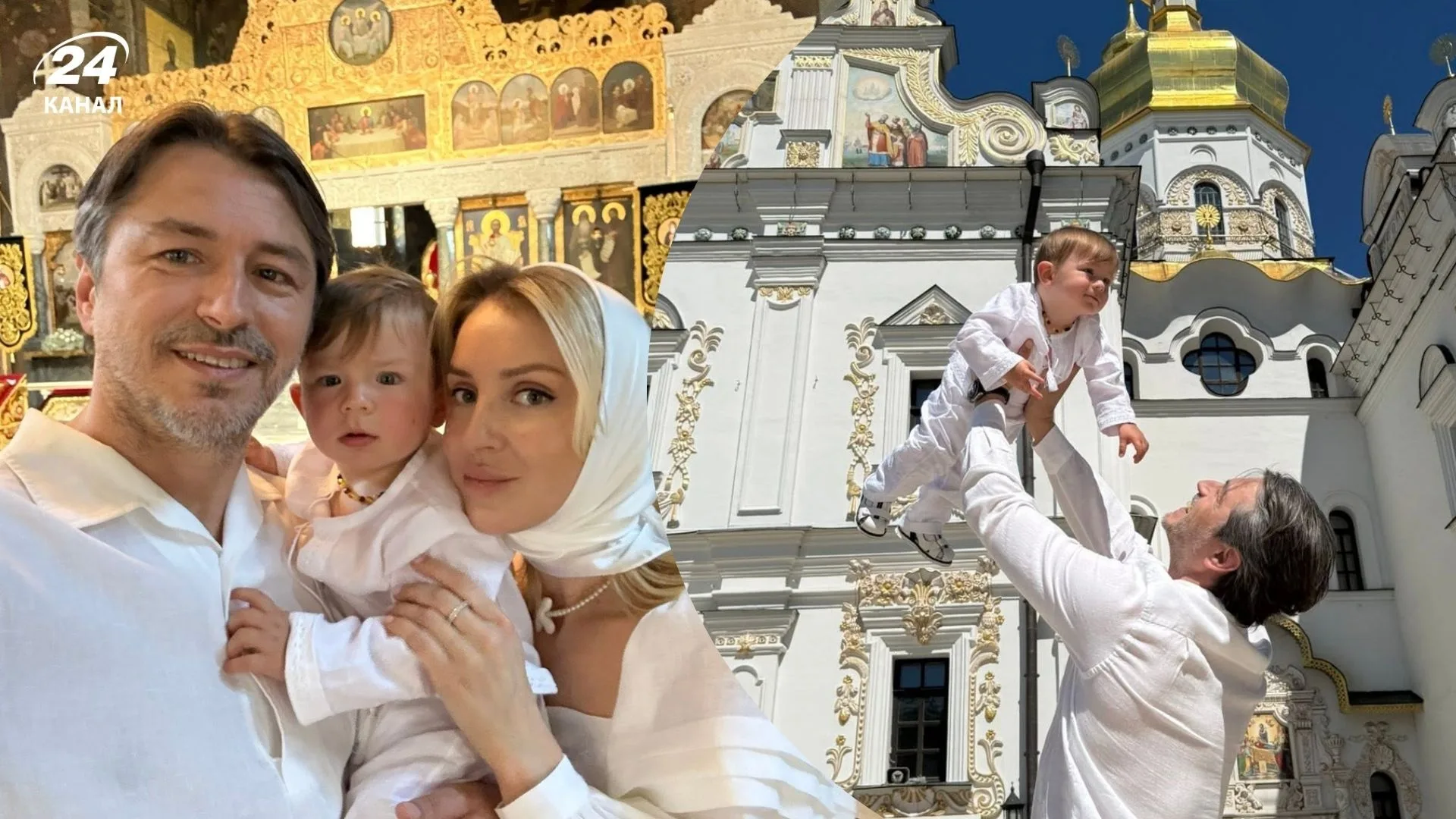 Притула з дружиною похрестили 10-місячного сина у Києво-Печерській лаврі