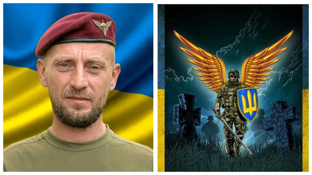 Український воїн та патріотичне зображення з крилами