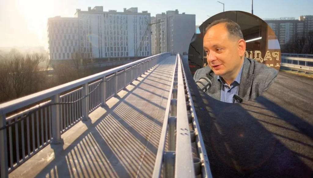 Новий пішохідний міст біля житлових будинків