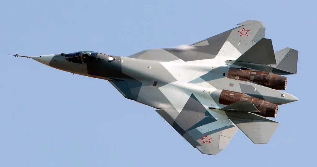 Винищувач п’ятого покоління у польоті
