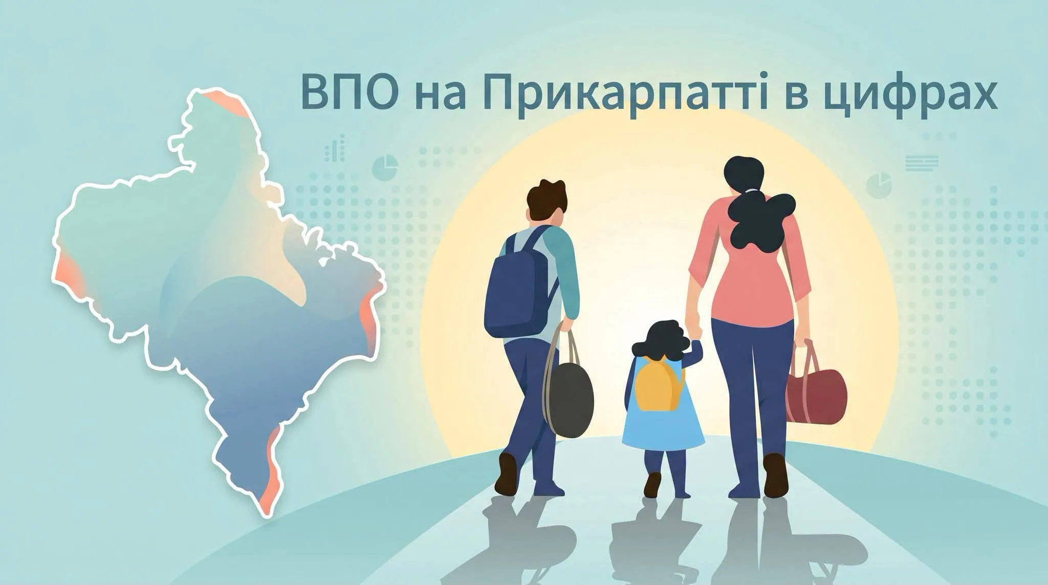 ВПО на Прикарпатті, сім'я з валізами