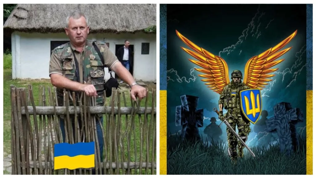 Український чоловік і воїн із крилами та щитом