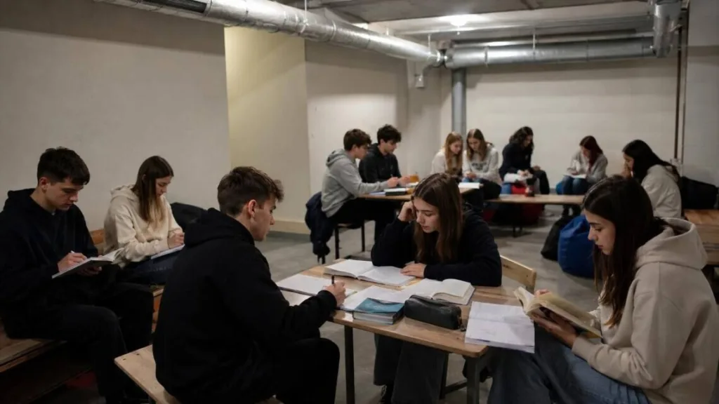 Студенти навчаються та читають у спільному просторі