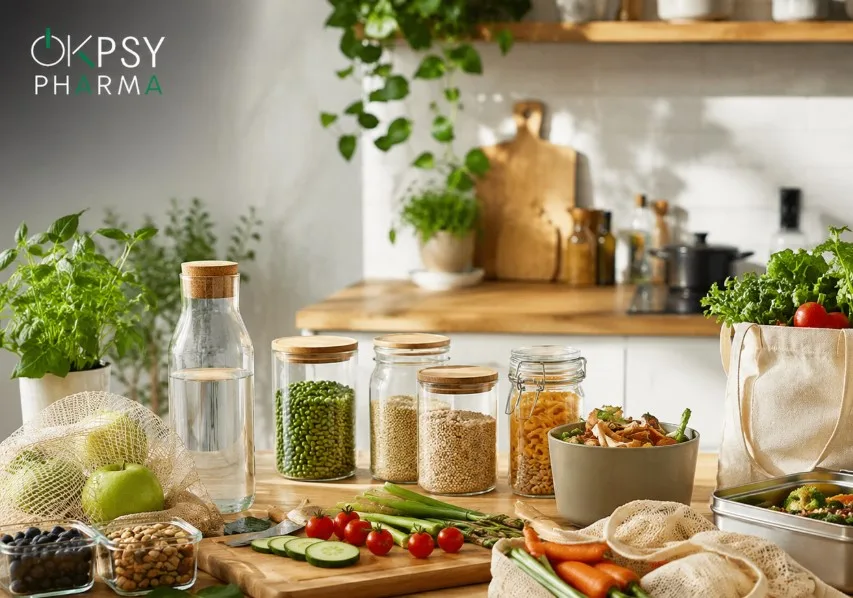 Екологічні продукти та багаторазова упаковка на кухні