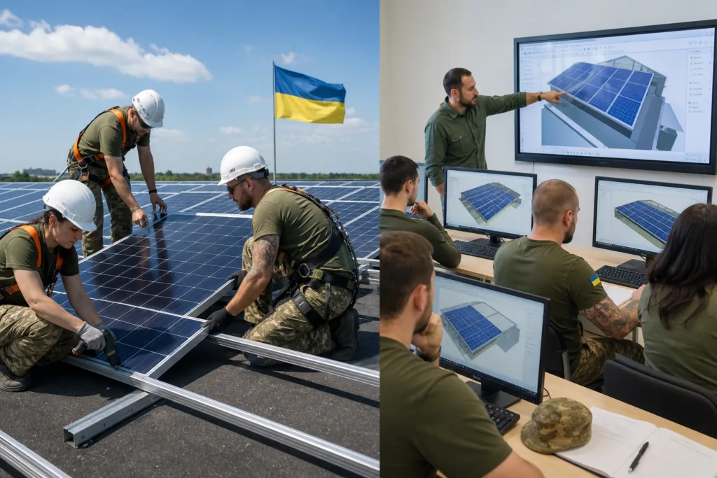 Військові встановлюють і проєктують сонячні панелі в Україні
