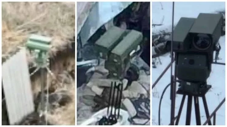 Військовий оптичний прилад на штативі в польових умовах